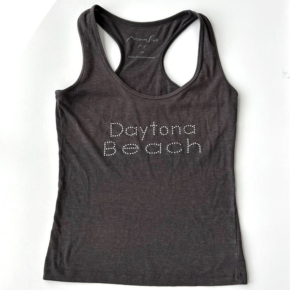 Miami Style Daytona Beach Gray Tank Top